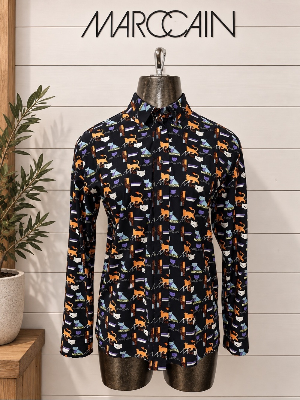 Marc Cain cats Graphic Print Blouse – Size N1 / 34